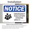 Signmission Emergency Evacuation Staging Sign With Symbol, 5 in W x Rectangle, Vinyl Decal OS-2PACK-NS-D-35-L-11799 - alternate 2